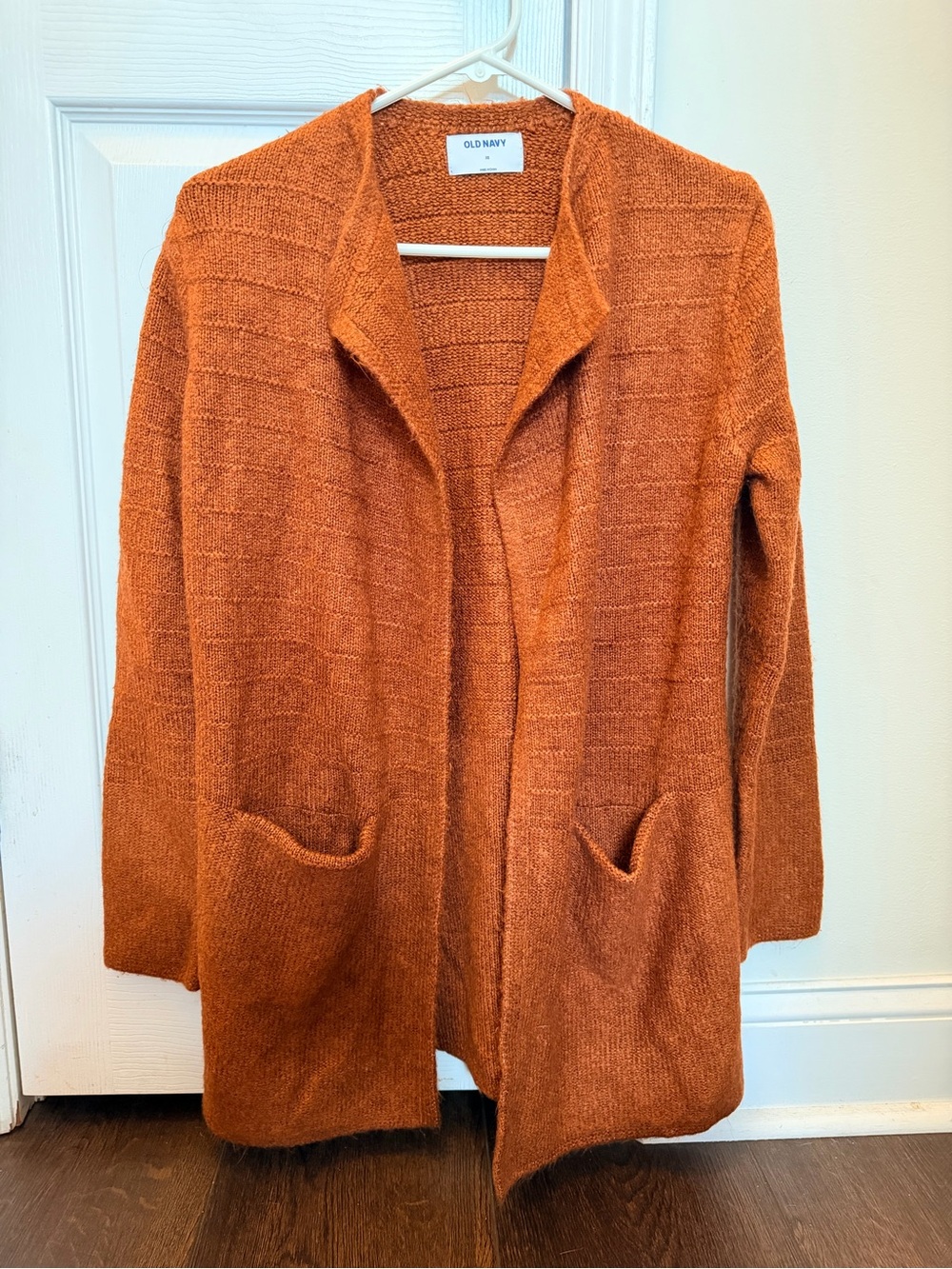 Old Navy Women's Open-Front Rust Cardigan Sweater